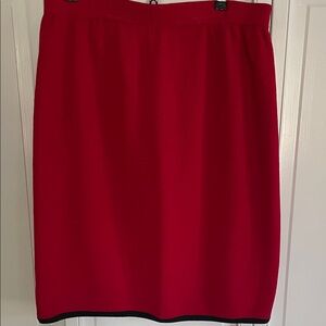 St. John Collection Vibrant Red Pencil Skirt